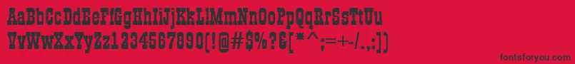 GildiaBold Font – Black Fonts on Red Background