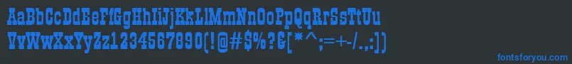 GildiaBold Font – Blue Fonts on Black Background