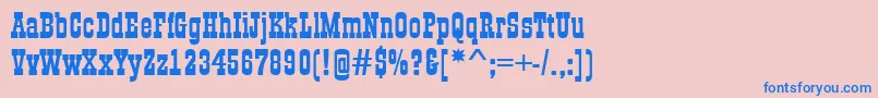 GildiaBold Font – Blue Fonts on Pink Background