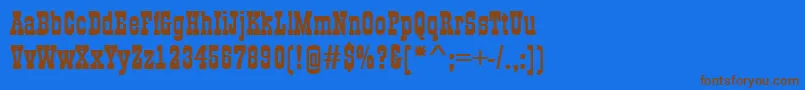 GildiaBold Font – Brown Fonts on Blue Background