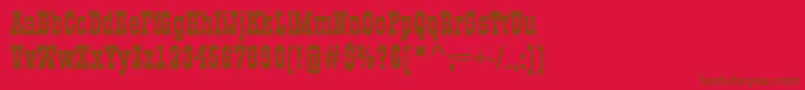 フォントGildiaBold – 赤い背景に茶色の文字