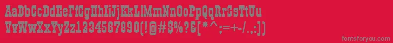 GildiaBold Font – Gray Fonts on Red Background