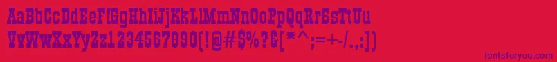 フォントGildiaBold – 赤い背景に紫のフォント