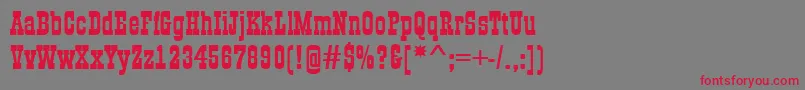 GildiaBold Font – Red Fonts on Gray Background