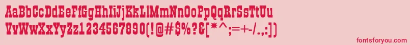 GildiaBold Font – Red Fonts on Pink Background