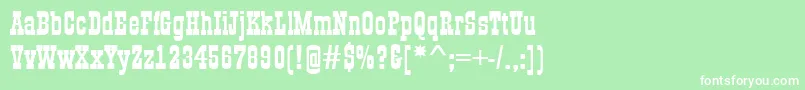 GildiaBold Font – White Fonts on Green Background