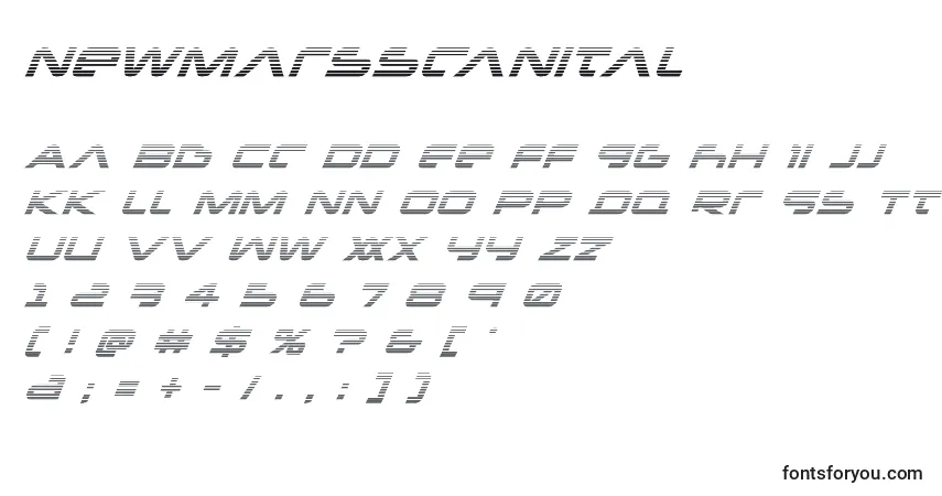 Fuente Newmarsscanital - alfabeto, números, caracteres especiales