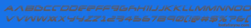 Newmarsscanital Font – Brown Fonts on Blue Background