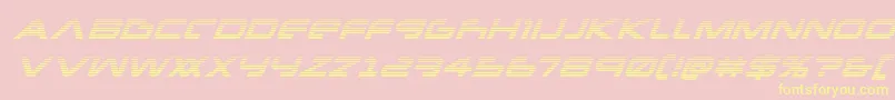 Newmarsscanital Font – Yellow Fonts on Pink Background