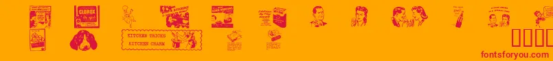 Oltimead2 Font – Red Fonts on Orange Background