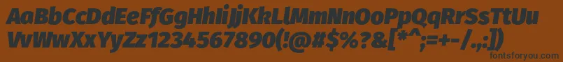FirasansUltraitalic Font – Black Fonts on Brown Background