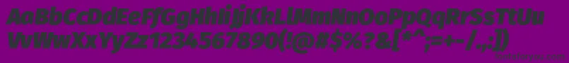 FirasansUltraitalic Font – Black Fonts on Purple Background