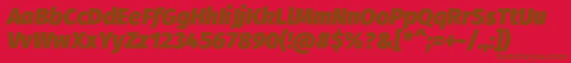 FirasansUltraitalic Font – Brown Fonts on Red Background