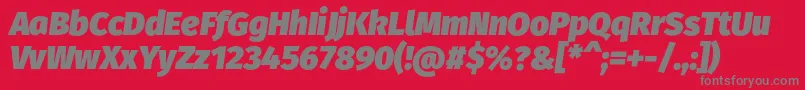 FirasansUltraitalic Font – Gray Fonts on Red Background