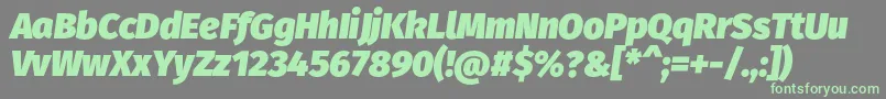 FirasansUltraitalic Font – Green Fonts on Gray Background