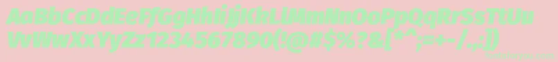 fuente FirasansUltraitalic – Fuentes Verdes Sobre Fondo Rosa