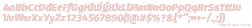 フォントFirasansUltraitalic – ピンクのフォント
