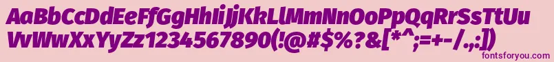 fuente FirasansUltraitalic – Fuentes Moradas Sobre Fondo Rosa