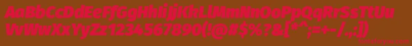 FirasansUltraitalic Font – Red Fonts on Brown Background