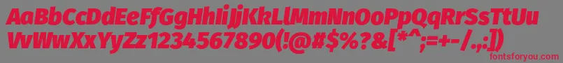 FirasansUltraitalic Font – Red Fonts on Gray Background