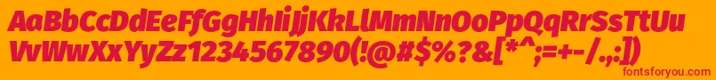 FirasansUltraitalic Font – Red Fonts on Orange Background
