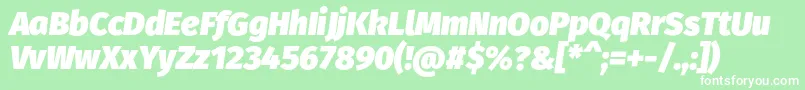 FirasansUltraitalic Font – White Fonts on Green Background