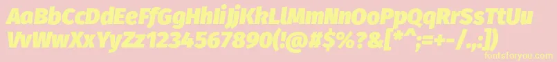 FirasansUltraitalic Font – Yellow Fonts on Pink Background