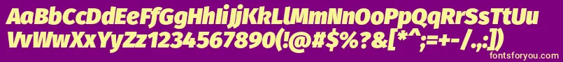 FirasansUltraitalic Font – Yellow Fonts on Purple Background