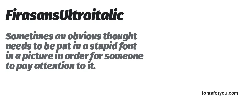 Review of the FirasansUltraitalic Font