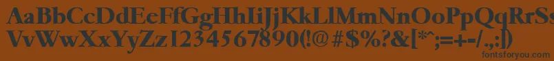 GaremondBold Font – Black Fonts on Brown Background
