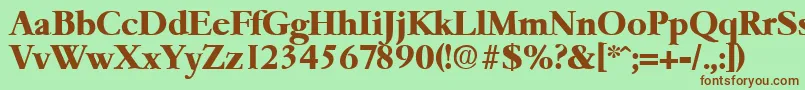 GaremondBold Font – Brown Fonts on Green Background