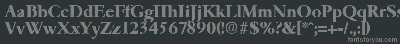 GaremondBold Font – Gray Fonts on Black Background