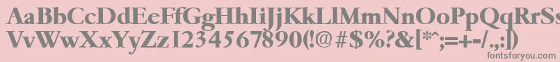 フォントGaremondBold – ピンクの背景に灰色の文字