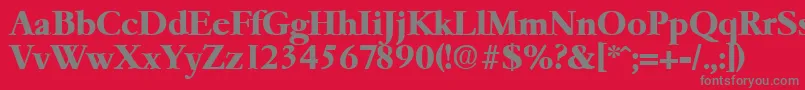 GaremondBold Font – Gray Fonts on Red Background