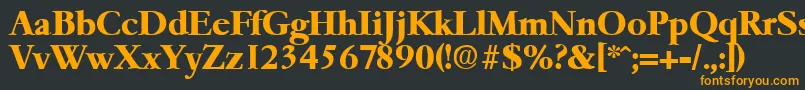 フォントGaremondBold – 黒い背景にオレンジの文字