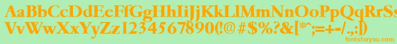GaremondBold Font – Orange Fonts on Green Background