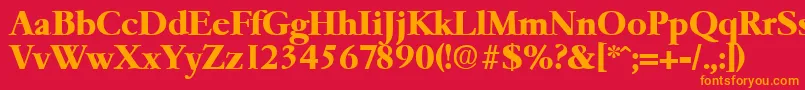GaremondBold Font – Orange Fonts on Red Background