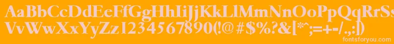 GaremondBold-Schriftart – Rosa Schriften auf orangefarbenem Hintergrund