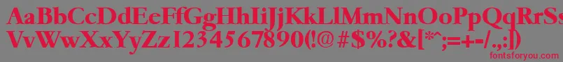 GaremondBold Font – Red Fonts on Gray Background