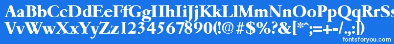 GaremondBold Font – White Fonts on Blue Background