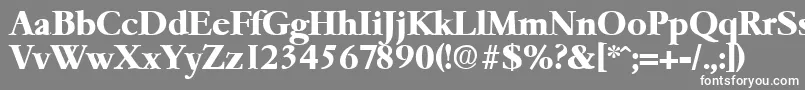 フォントGaremondBold – 灰色の背景に白い文字