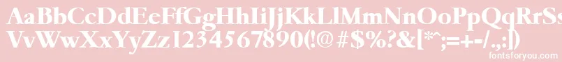 GaremondBold Font – White Fonts on Pink Background