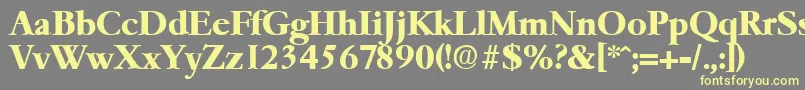 Шрифт GaremondBold – жёлтые шрифты на сером фоне