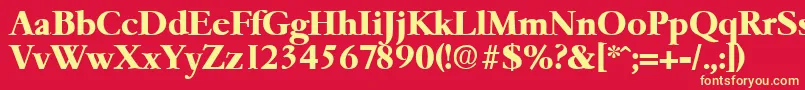 GaremondBold Font – Yellow Fonts on Red Background