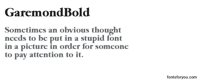 Review of the GaremondBold Font