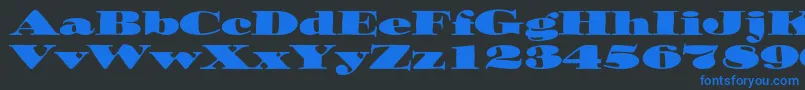 Ozwaldstd Font – Blue Fonts on Black Background