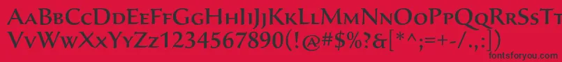 SavaproMedium Font – Black Fonts on Red Background
