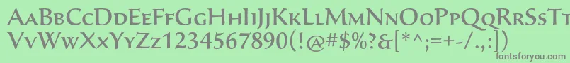 SavaproMedium Font – Gray Fonts on Green Background