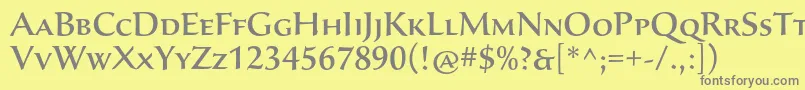 SavaproMedium Font – Gray Fonts on Yellow Background