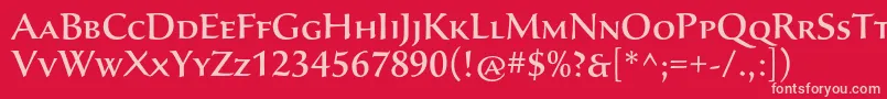 SavaproMedium Font – Pink Fonts on Red Background